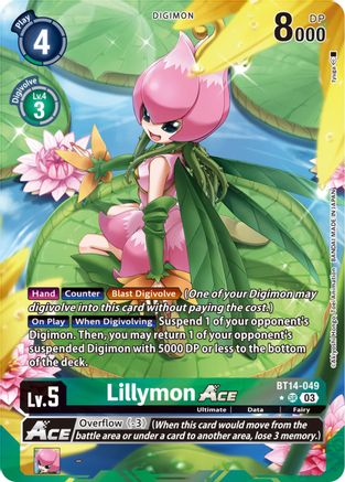 Lillymon Ace [BT14-049] (Alternate Art) [Blast Ace] – Trinity Hobby