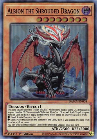 Albion the Shrouded Dragon [DAMA-EN008] Super Rare - Trinity Hobby