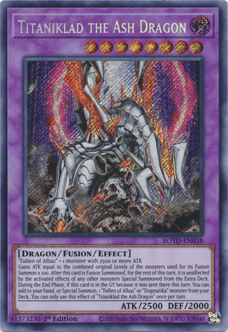 Titaniklad the Ash Dragon [ROTD-EN038] Secret Rare - Trinity Hobby