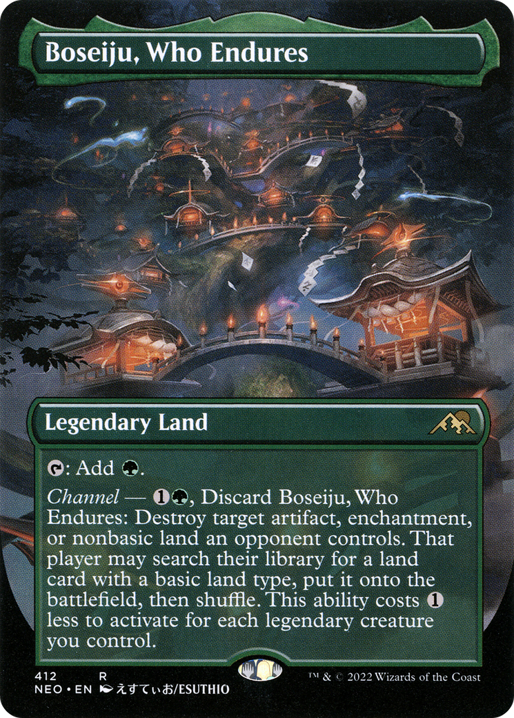 Boseiju, Who Endures (Borderless Alternate Art) [Kamigawa: Neon Dynasty] - Trinity Hobby