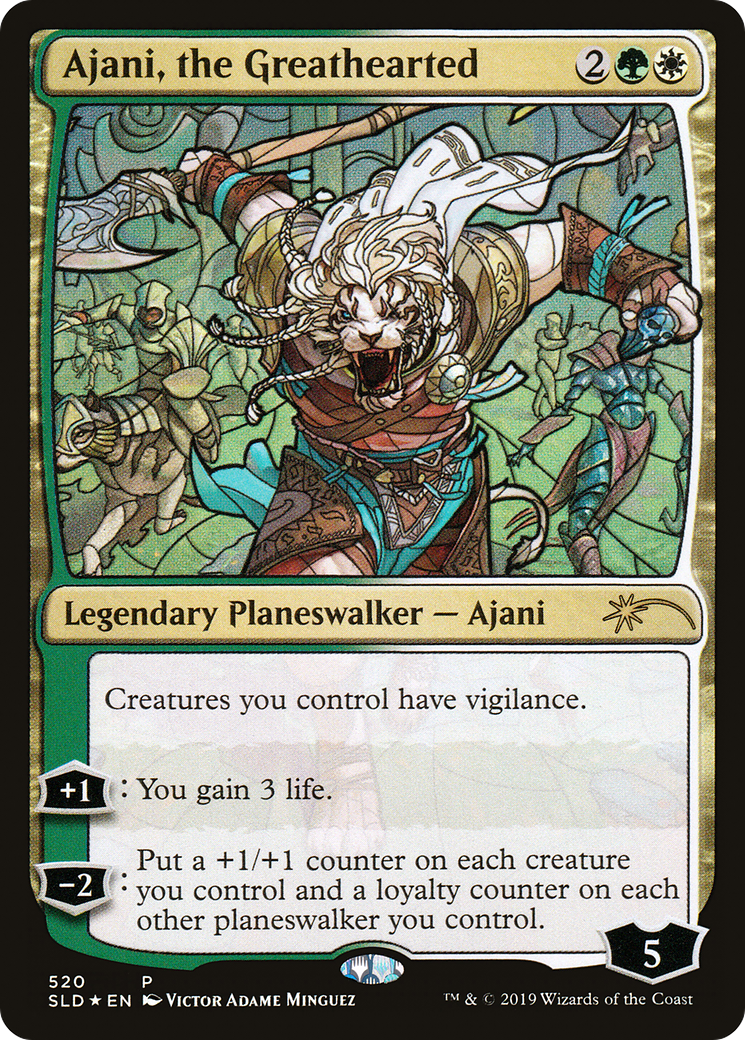 Ajani, the Greathearted (Stained Glass) [Secret Lair Drop Promos] - Trinity Hobby