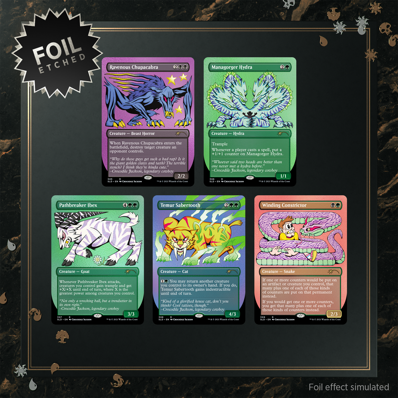 Secret Lair: Drop Series - Crocodile Jackson's Monstrous Menagerie (Foil Etched Edition) - Trinity Hobby