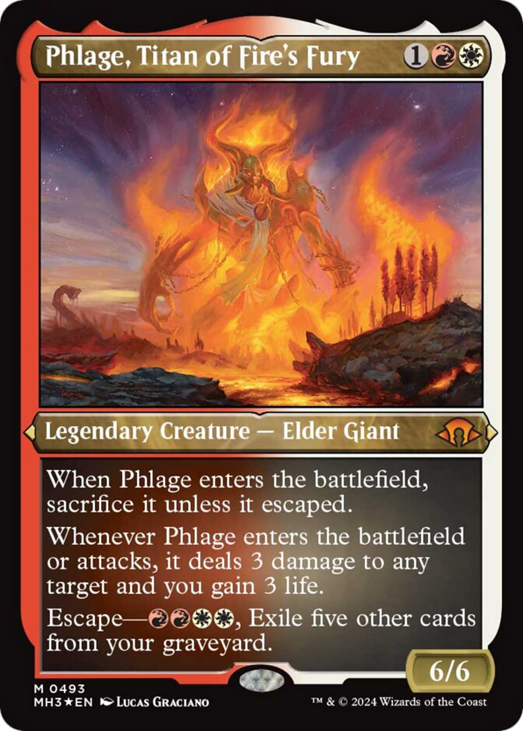 Phlage, Titan of Fire's Fury (Foil Etched) [Modern Horizons 3] - Trinity Hobby