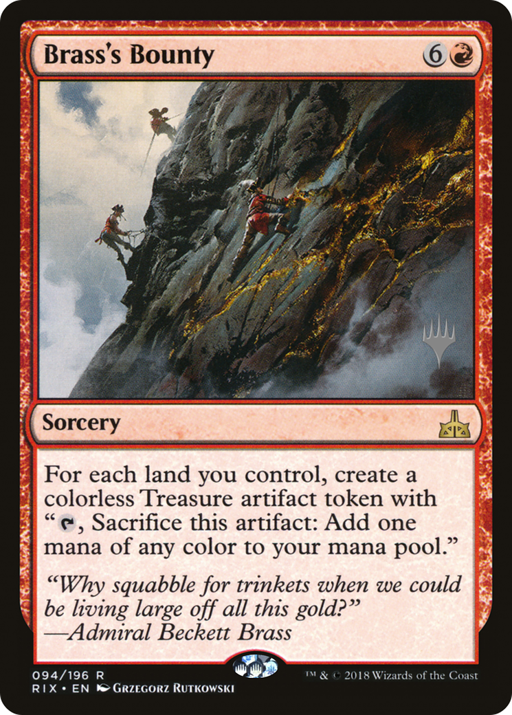 Brass's Bounty (Promo Pack) [Rivals of Ixalan Promos] - Trinity Hobby