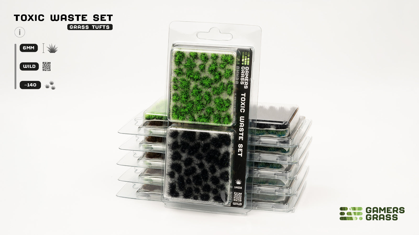Gamers Grass Toxic Waste Tuft Set - Wild - Trinity Hobby