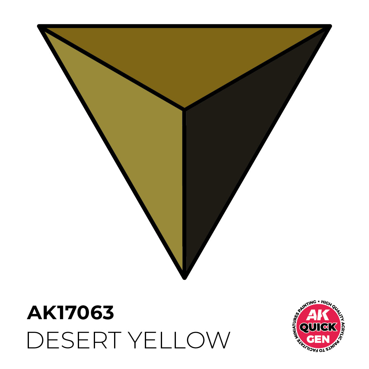 AK Interactive Quick Gen - Desert Yellow 18 ml - Trinity Hobby