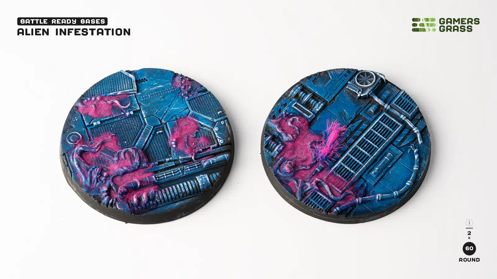 Gamers Grass Battle Ready Bases - Alien Infestation