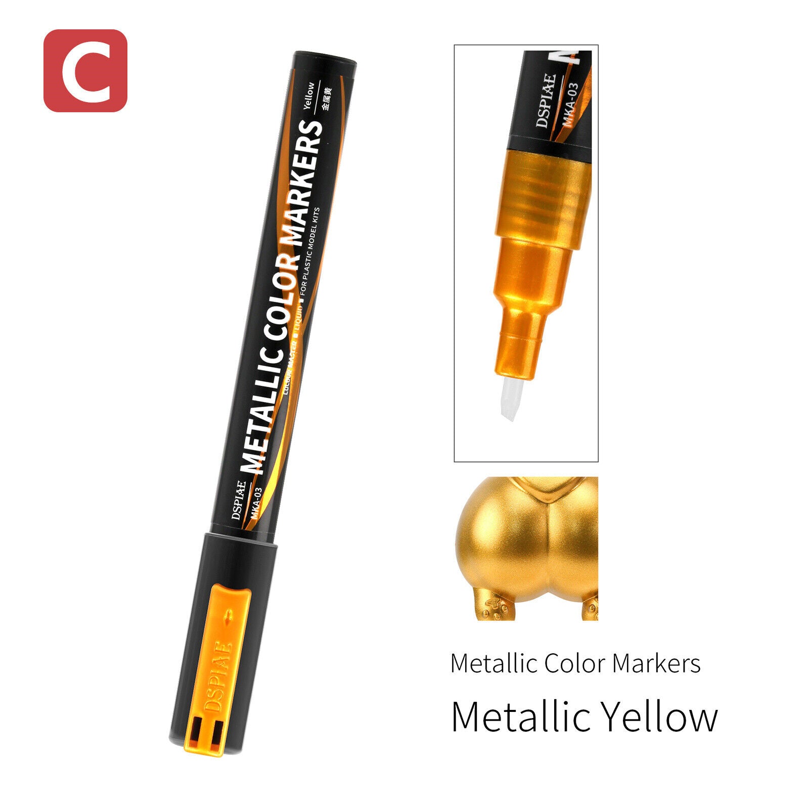 DSPIAE Super Metallic Color Markers - Metallic Yellow - Trinity Hobby