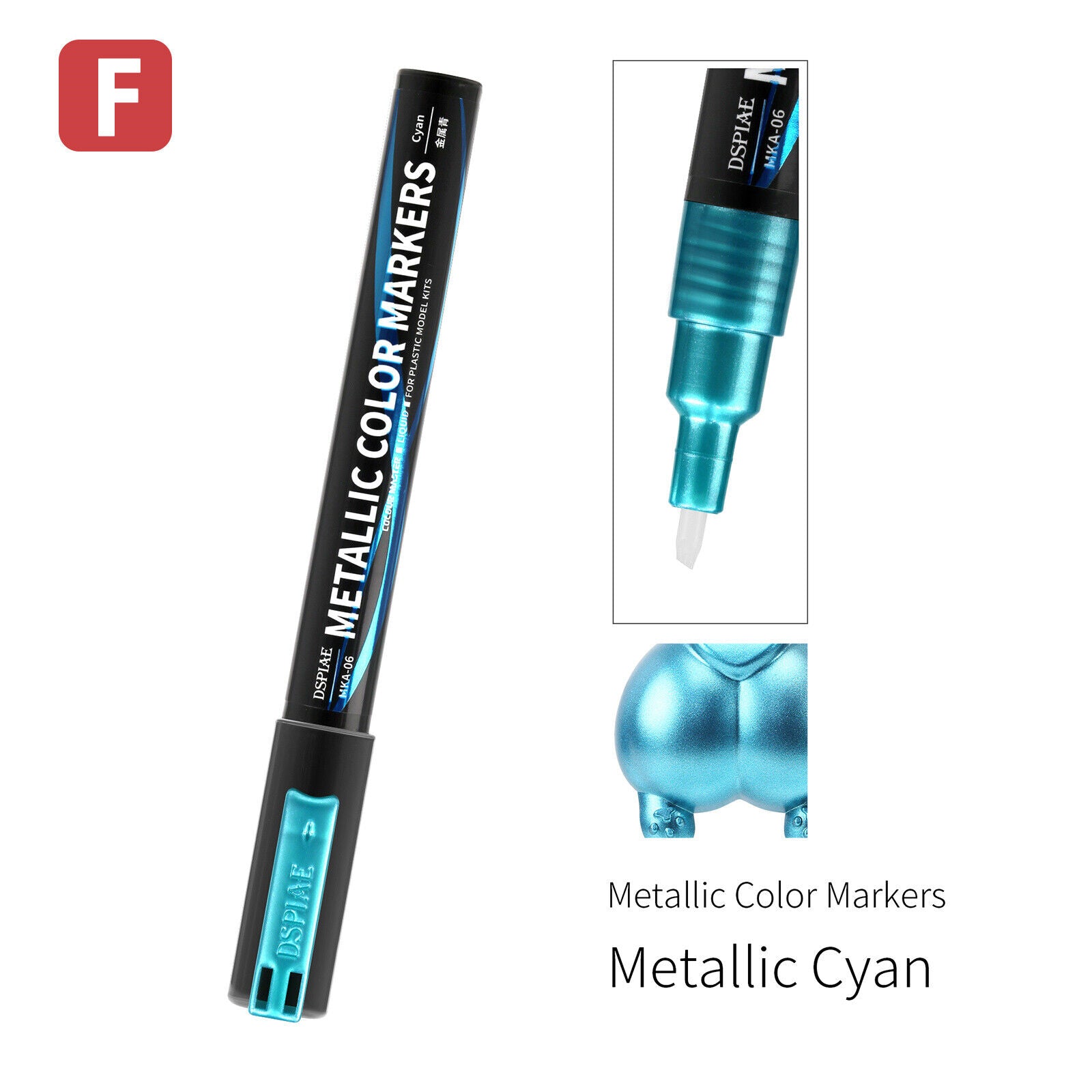 DSPIAE Super Metallic Color Markers - Metallic Cyan - Trinity Hobby