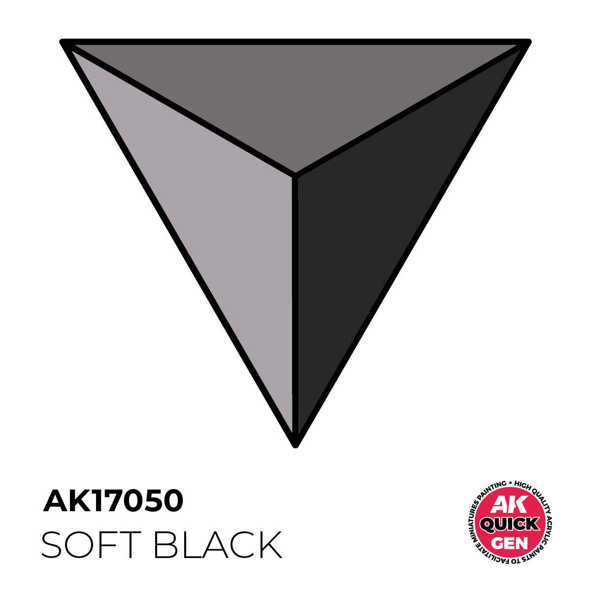AK Interactive Quick Gen - Soft Black 18 ml - Trinity Hobby