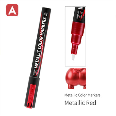 DSPIAE Super Metallic Color Markers - Metallic Red