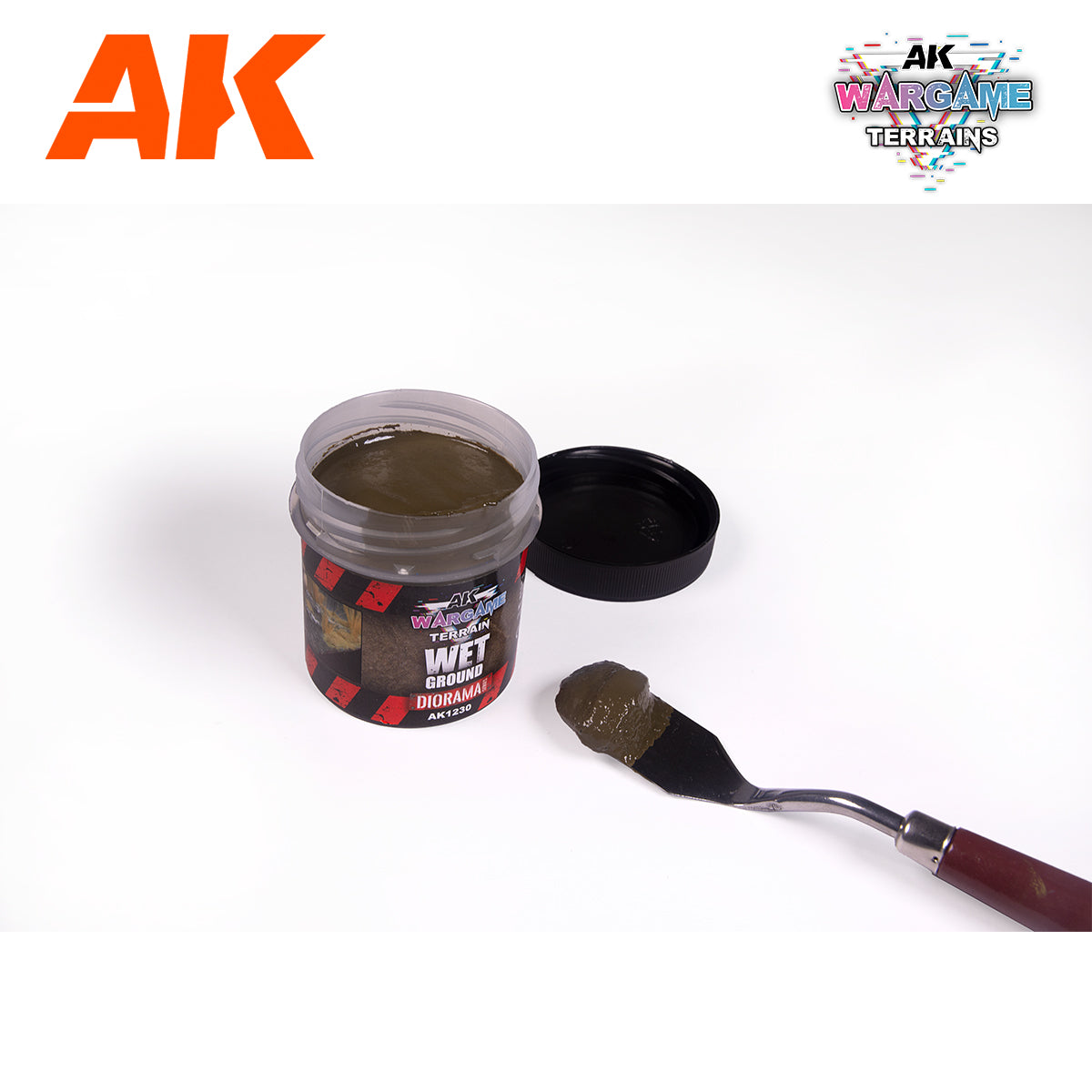 AK Interactive Wargame Battle Ground Terrains Wet Ground - 100ml (Acrylic) - Trinity Hobby