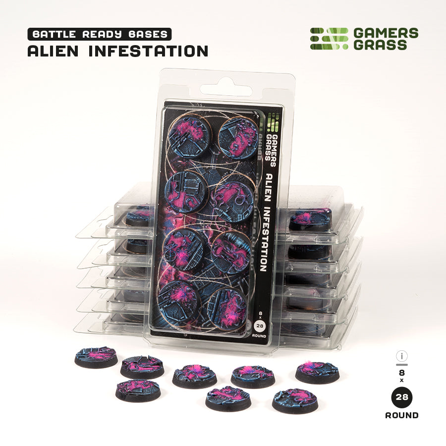 Gamers Grass Battle Ready Bases - Alien Infestation