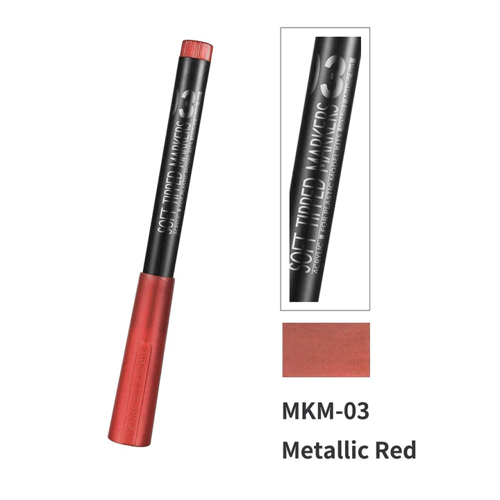 Dspiae Marker Pen Soft Tipped Metallic Red - Trinity Hobby