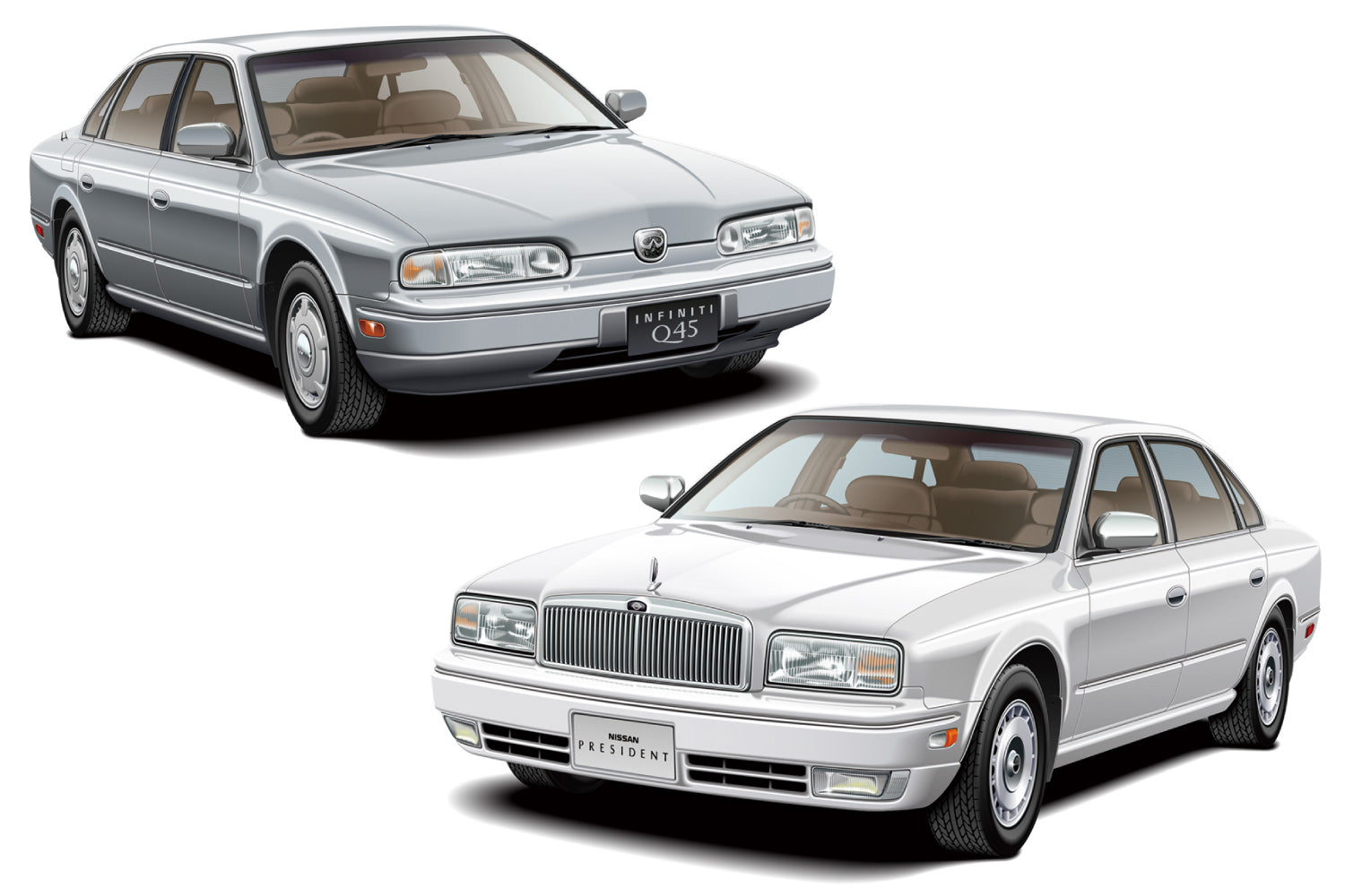 Aoshima 1/24 Nissan G50 President/Infiniti Q45 '89 - Trinity Hobby