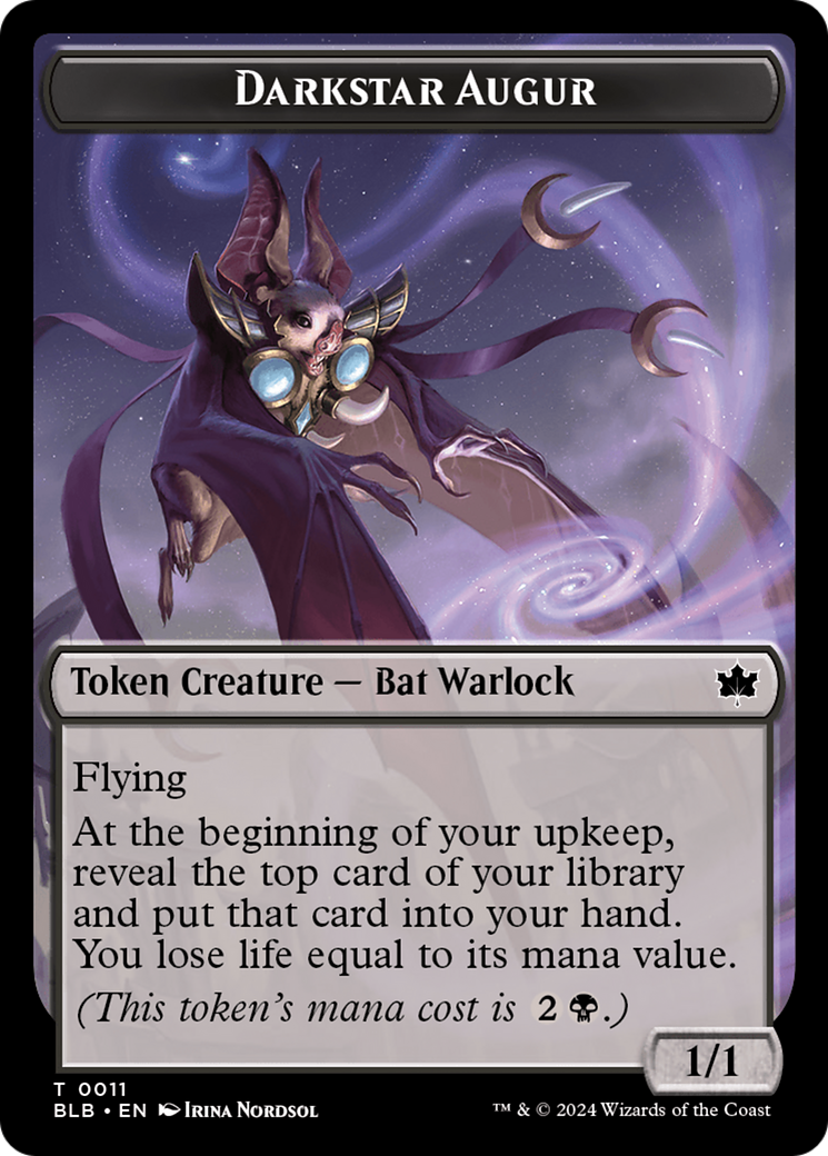 Darkstar Augur  (BLB-011) - [Bloomburrow Tokens] - Trinity Hobby