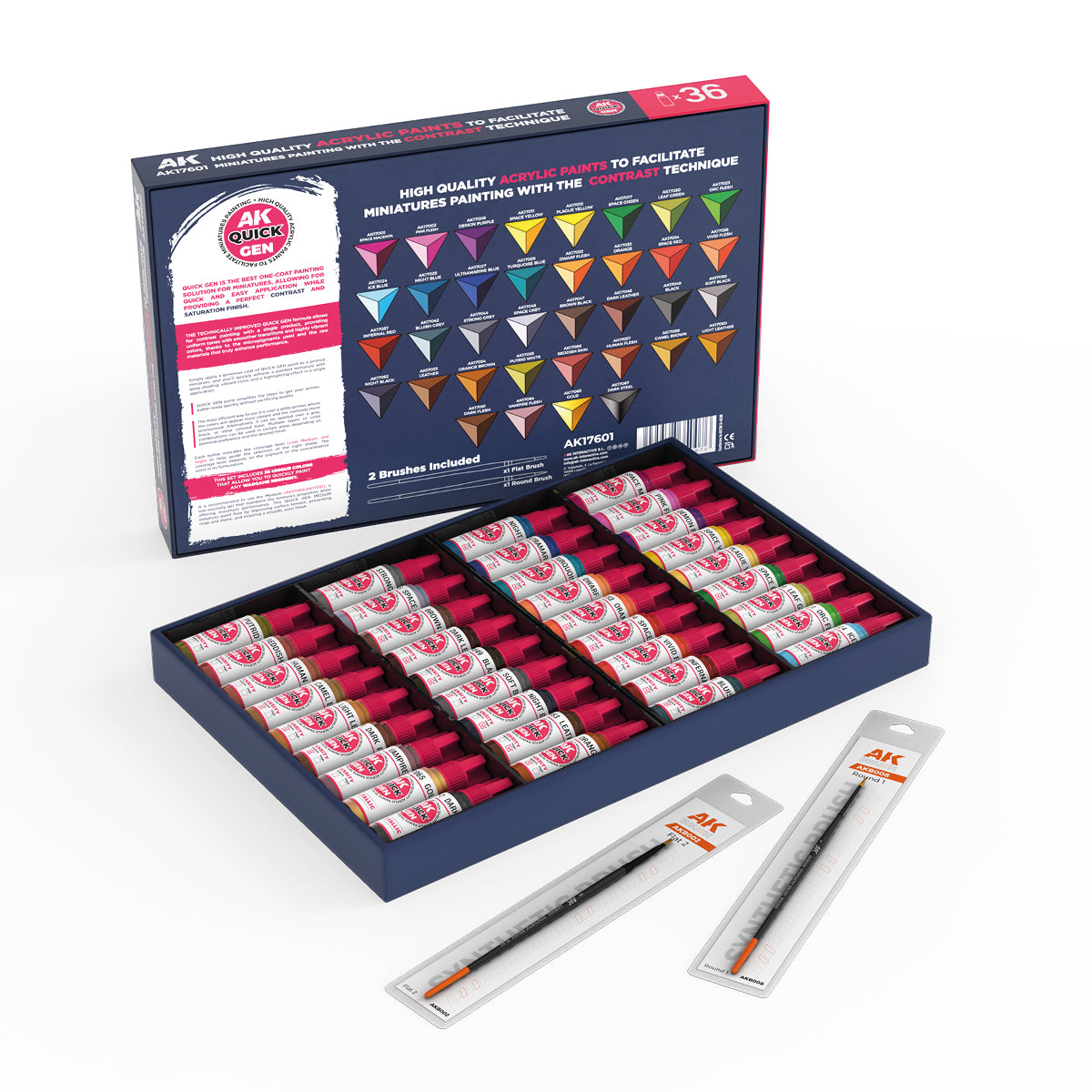 AK Interactive Quick Gen - Quick Paint Set 36 Colors - Trinity Hobby