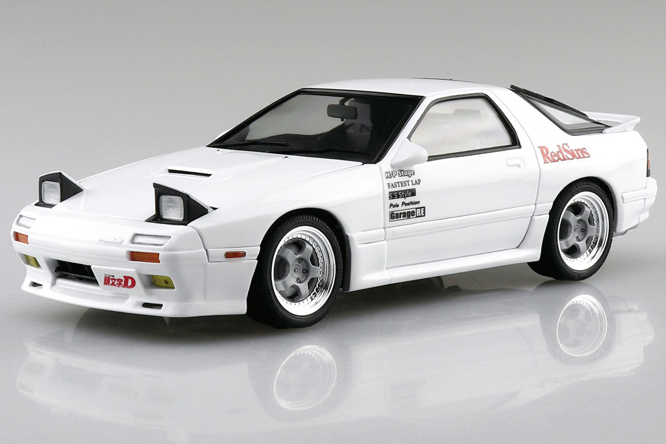 Aoshima 1/24 Initial D #2 Takahashi Ryosuke FC3S RX-7 [Comics Vol.5 Akina Battle Ver.] - Trinity Hobby