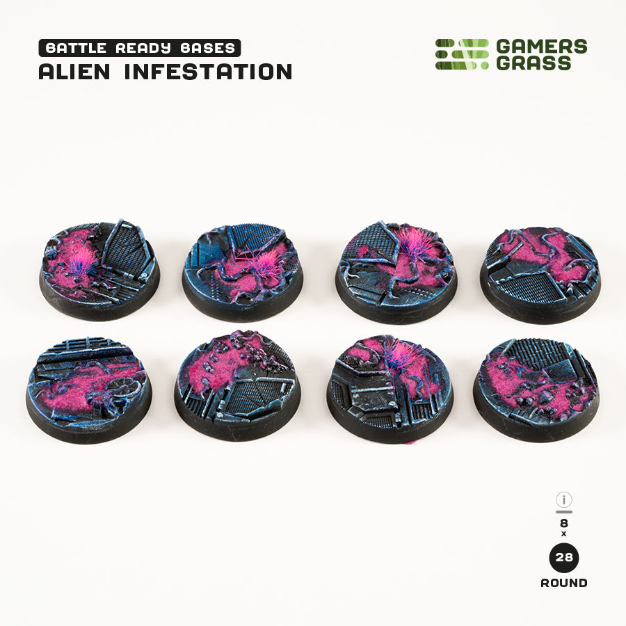 Gamers Grass Battle Ready Bases - Alien Infestation