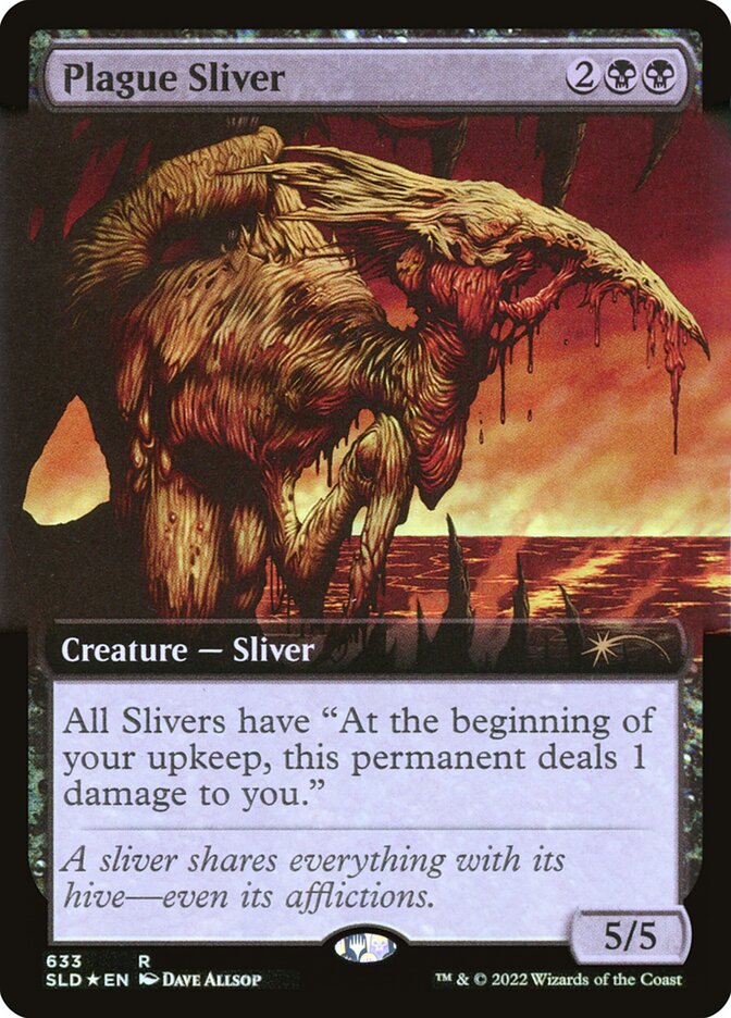 Plague Sliver (Extended Art) (Step-and-Compleat Foil) [Secret Lair Drop Promos] - Trinity Hobby