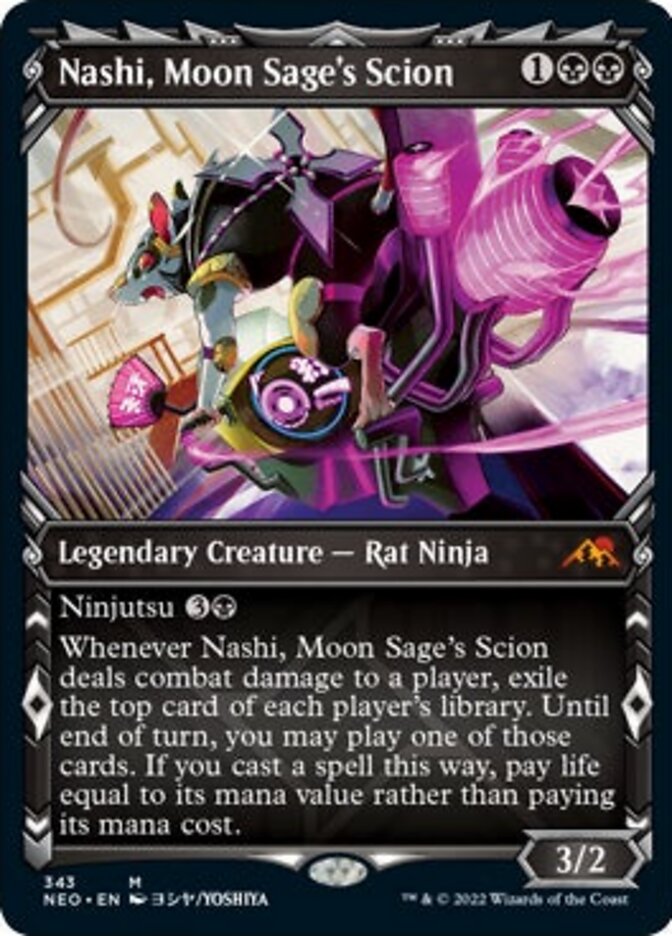 Nashi, Moon Sage's Scion (Showcase Ninja) [Kamigawa: Neon Dynasty] - Trinity Hobby