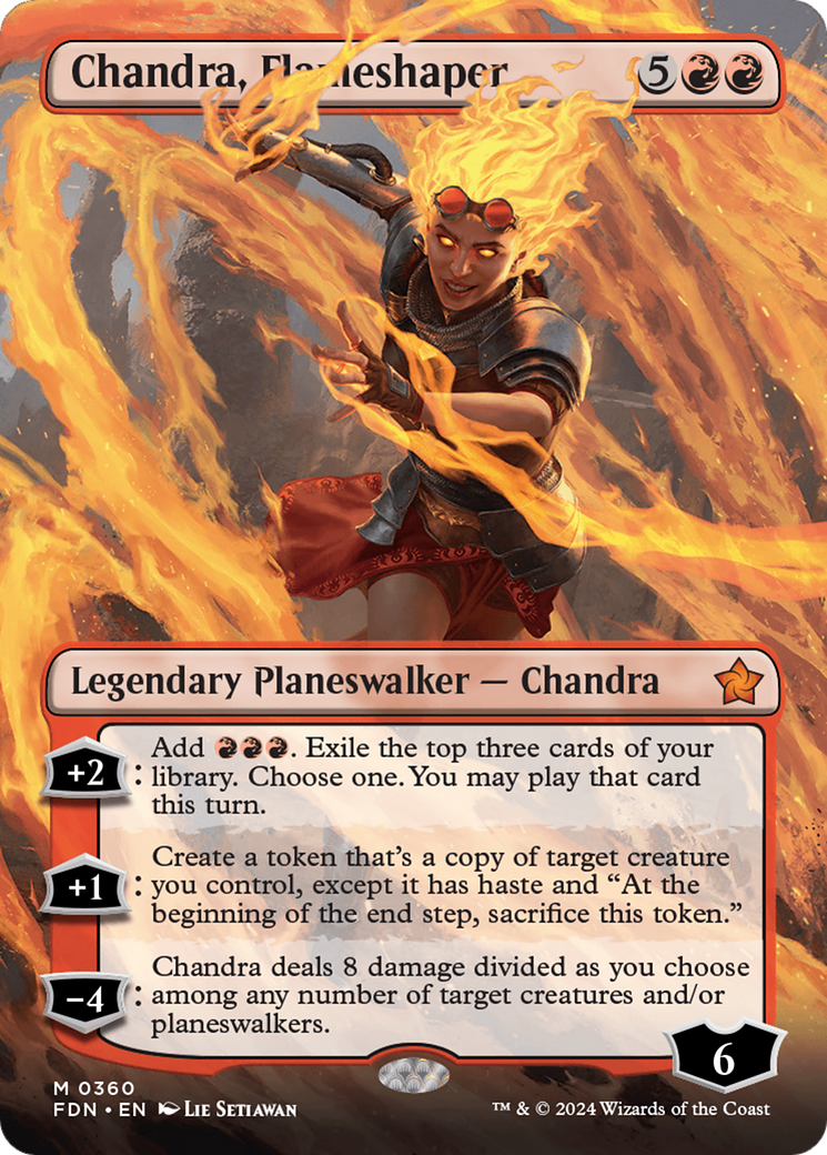 Chandra, Flameshaper (Borderless) [Foundations] - Trinity Hobby