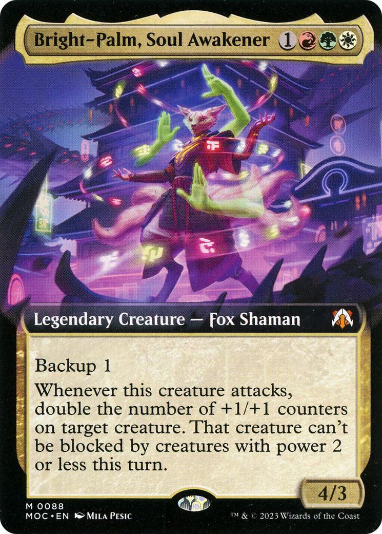 Bright-Palm, Soul Awakener (Extended Art) [March of the Machine Commander] - Trinity Hobby