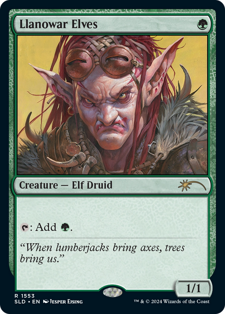 Llanowar Elves  [Foil]  (SLD-1553) - [Secret Lair Drop] - Trinity Hobby