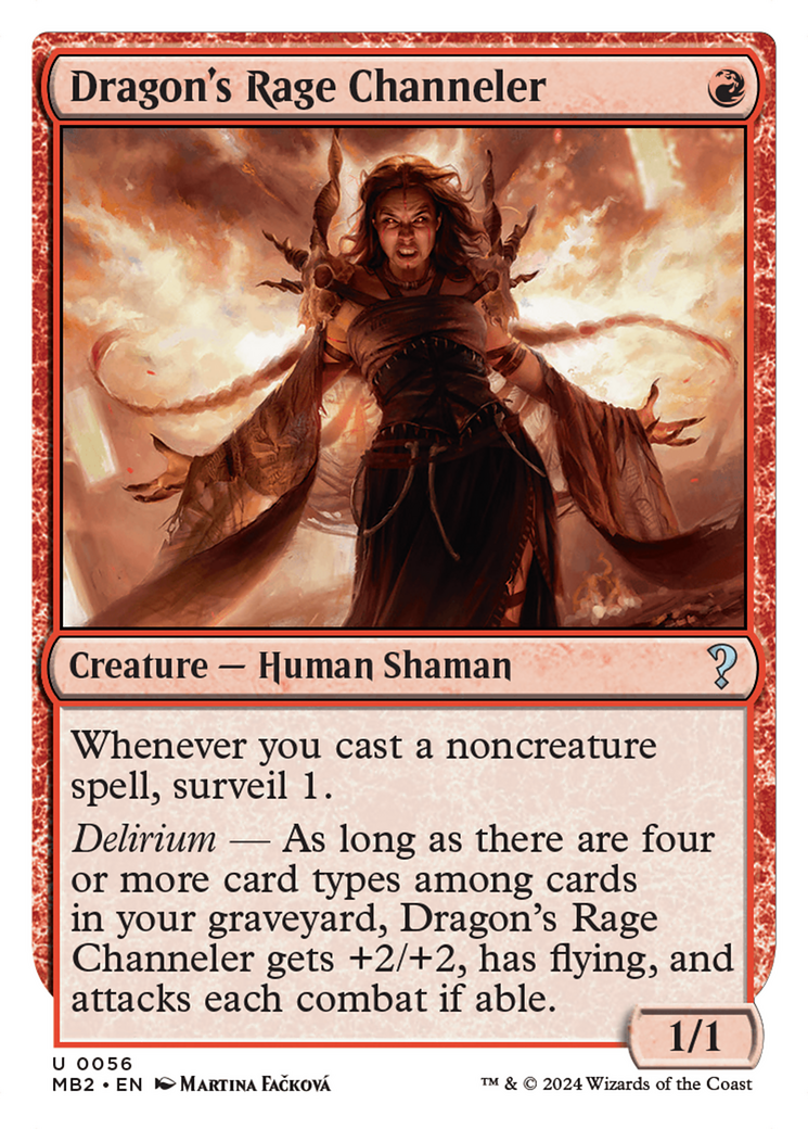 Dragon's Rage Channeler (White Border) [Mystery Booster 2] - Trinity Hobby
