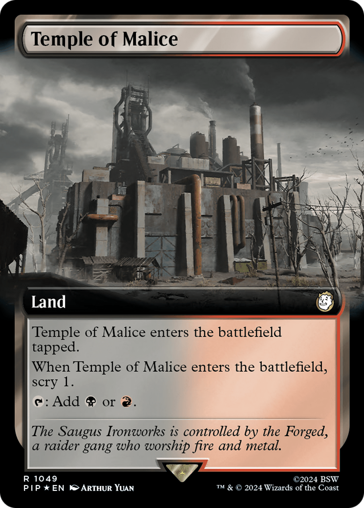 Temple of Malice (Extended Art) (Surge Foil) [Fallout] - Trinity Hobby