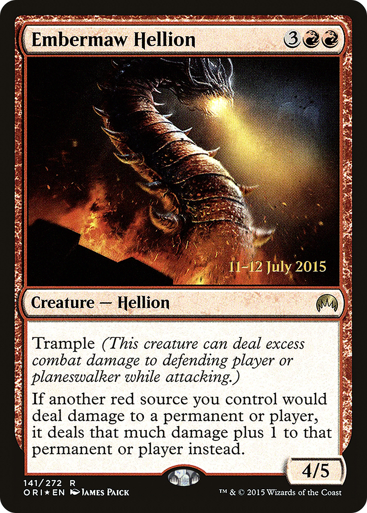 Embermaw Hellion [Promotions avant-première de Magic Origins] 