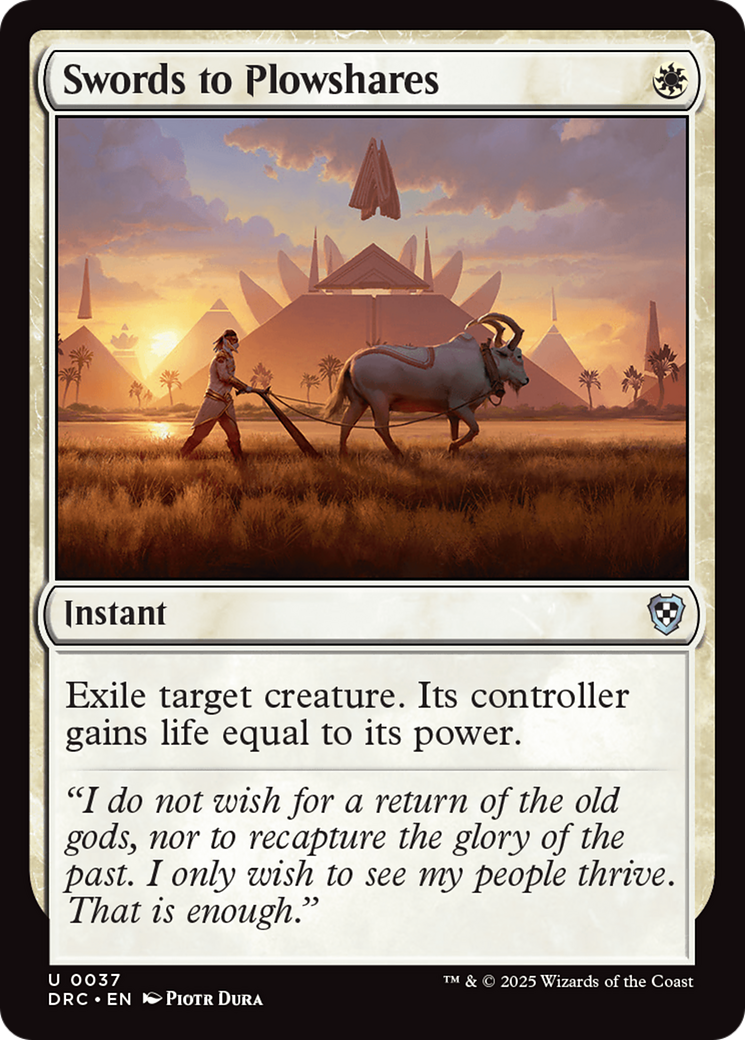 Swords to Plowshares [Aetherdrift Commander] - Trinity Hobby