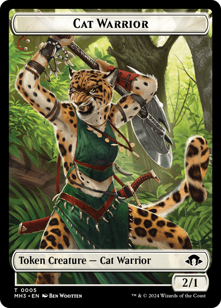 Cat Warrior Token [Modern Horizons 3 Tokens] - Trinity Hobby