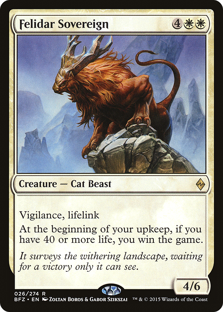Souverain Felidar [Bataille pour Zendikar] 