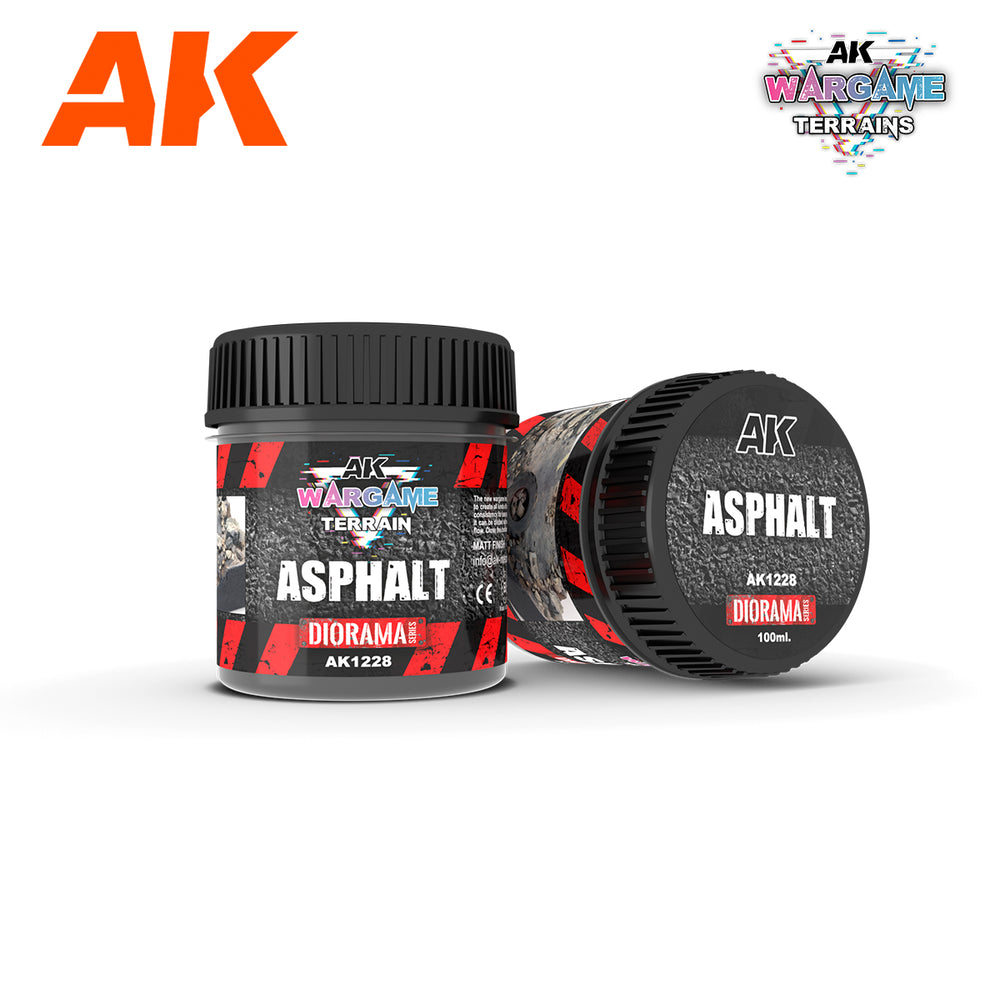 AK Interactive Wargame Battle Ground Terrains Asphalt - 100ml (Acrylic)