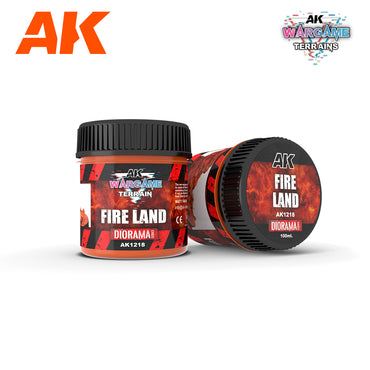 AK Interactive Wargame Battle Ground Terrains Fire Land - 100ml (Acrylic)