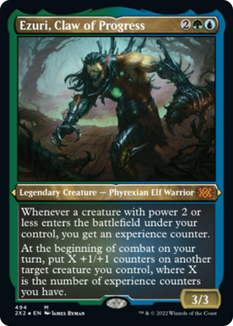 Ezuri, Claw of Progress (Foil Etched) [Double Masters 2022] - Trinity Hobby