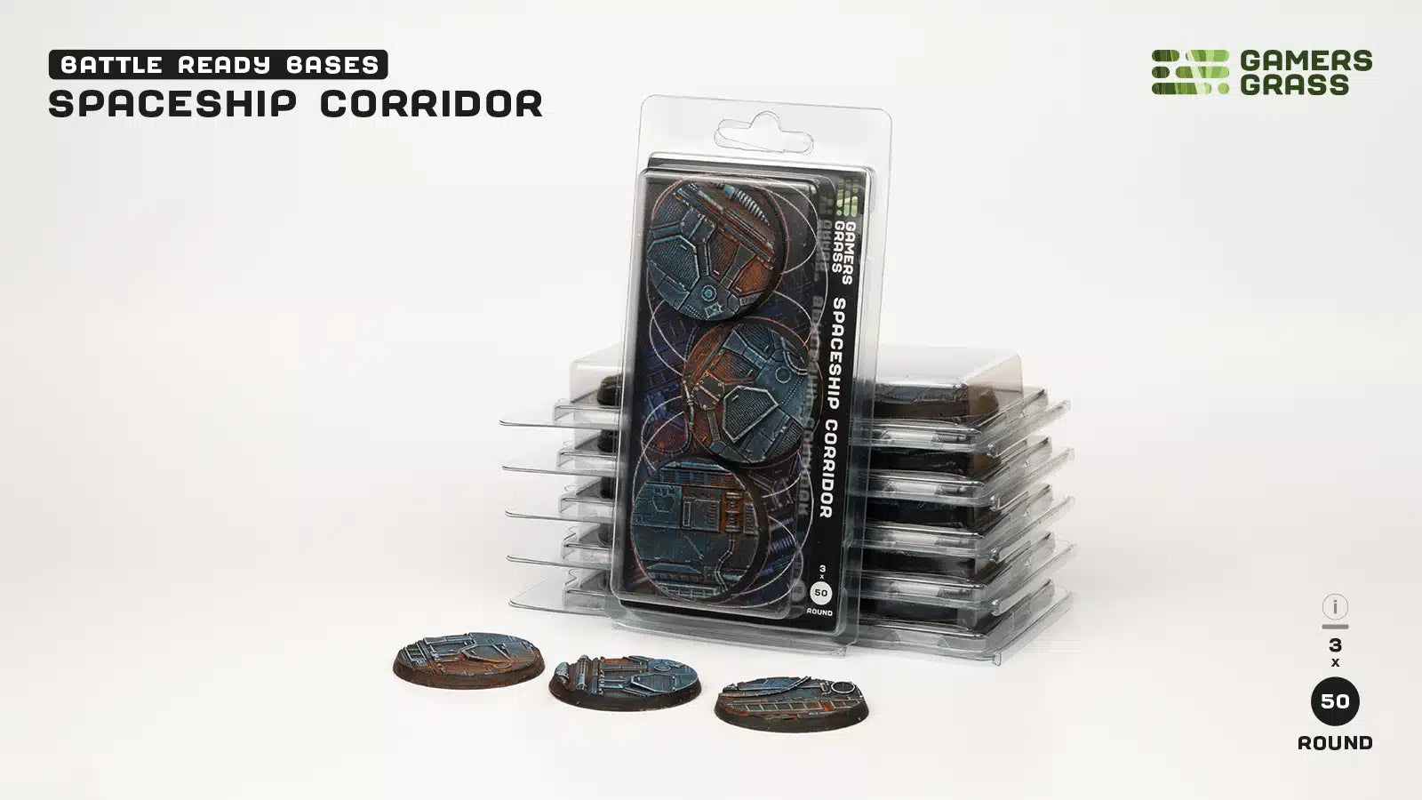 Gamers Grass Battle Ready Bases - Spaceship Corridor - Trinity Hobby