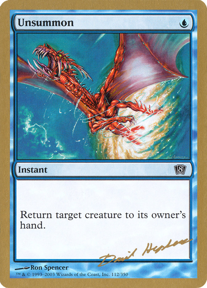 Unsummon (Dave Humpherys) [World Championship Decks 2003] - Trinity Hobby