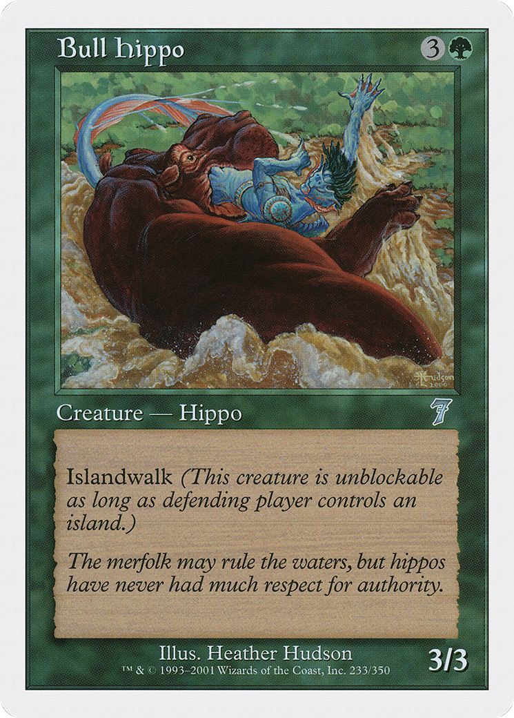 Bull Hippo  (7ED-233) - [Seventh Edition] - Trinity Hobby