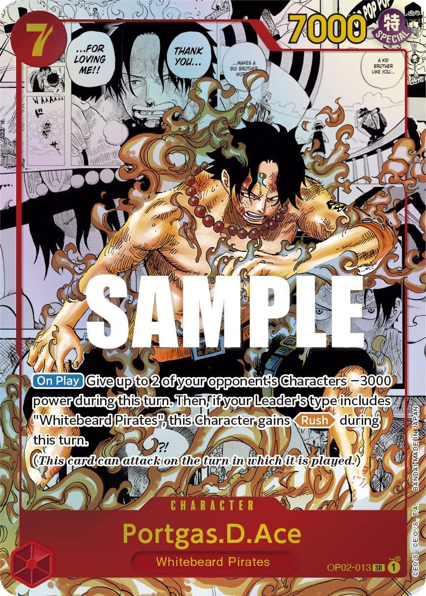 Portgas.D.Ace (Parallel) (Manga) (Alternate Art) (OP02-013) - [Paramount War] Foil - Trinity Hobby