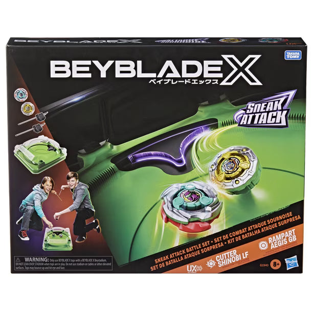 TAKARA TOMY BEYBLADE X Sneak Attack Battle Set toy with battling tops and stadium arena