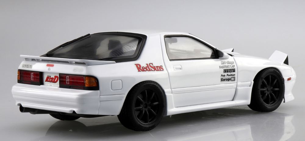 Aoshima 1/24 Pre-Painted Initial D Takahashi Ryosuke FC3S RX-7 (Comics Vol.11 Akagi Battle Ver.) Model Kit - Trinity Hobby