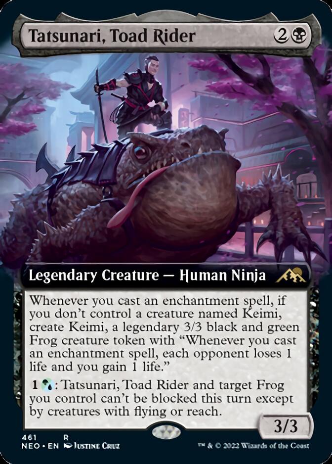 Tatsunari, Toad Rider (Extended Art) [Kamigawa: Neon Dynasty] - Trinity Hobby