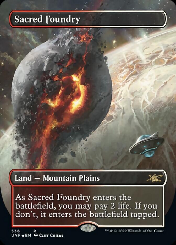 Sacred Foundry (Borderless) (Galaxy Foil) [Unfinity] - Trinity Hobby