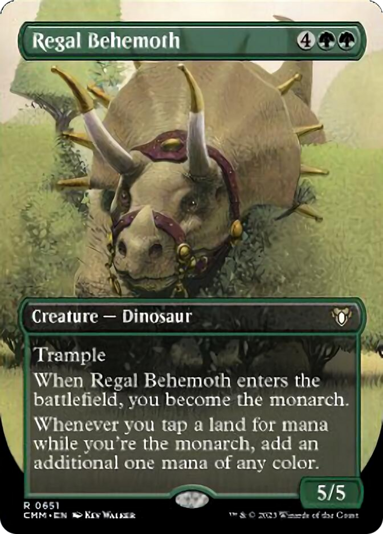Regal Behemoth (Borderless Alternate Art) [Commander Masters] - Trinity Hobby