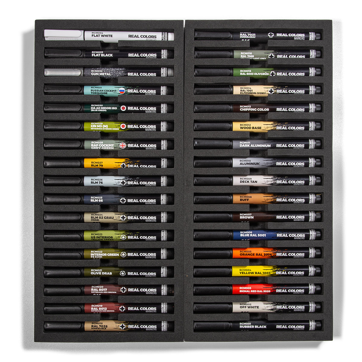 AK Interactive Real Colors Markers Special Box Real Colors Markers - 34 Unit - Trinity Hobby
