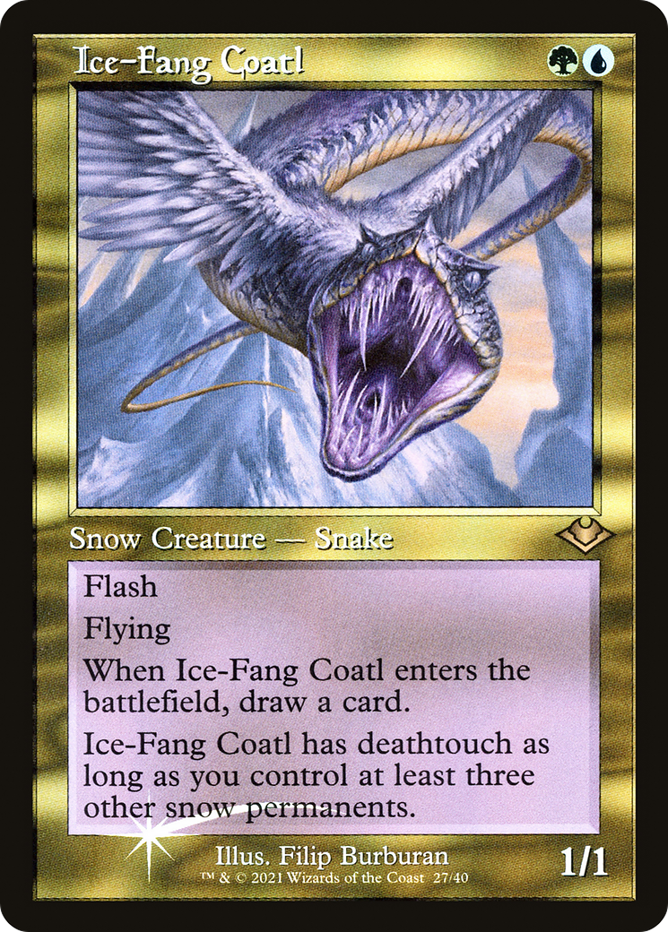 Ice-Fang Coatl [Etched Foil]  (MH1-027) - [Modern Horizons 1 Timeshifts] - Trinity Hobby