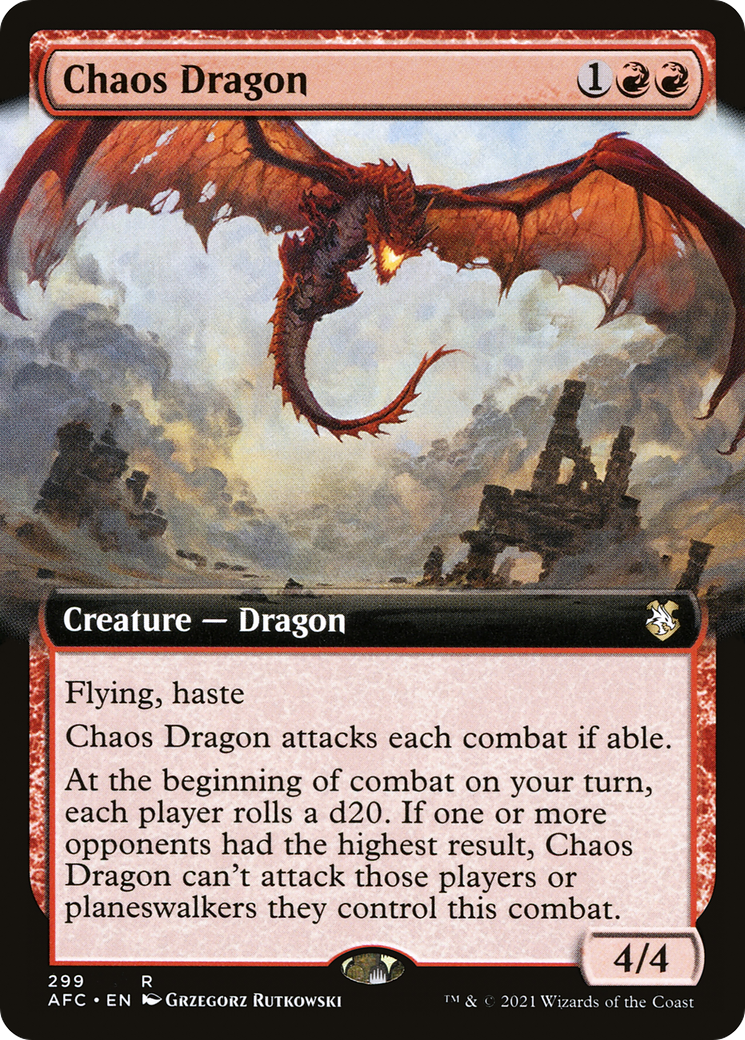 Chaos Dragon (Extended Art) [Dungeons & Dragons: Adventures in the Forgotten Realms Commander] - Trinity Hobby