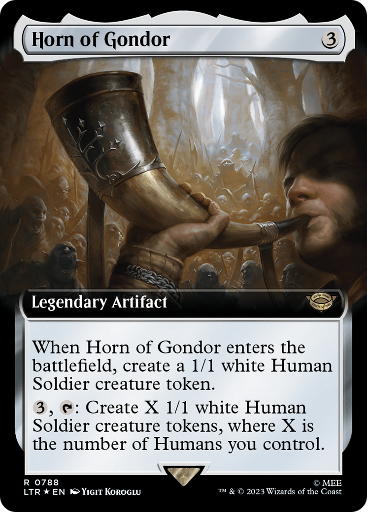 Horn of Gondor (Extended Art) (Surge Foil) [The Lord of the Rings: Tales of Middle-Earth] - Trinity Hobby